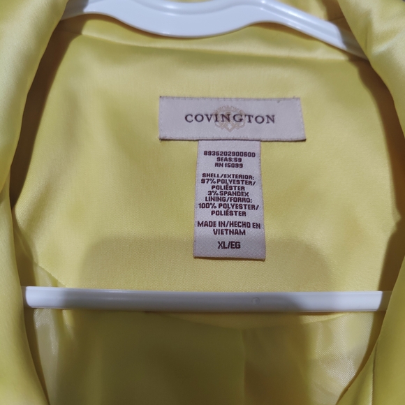 Covington Sunny Yellow Outerwear - Picture 3 of 3